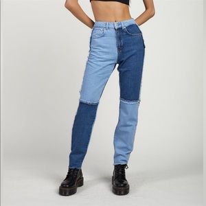 RAGGED PREIST patchwork jeans